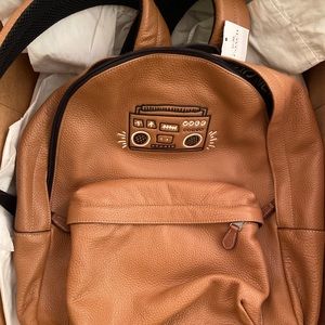 Coach Keith Haring Brown Leather Backpack
